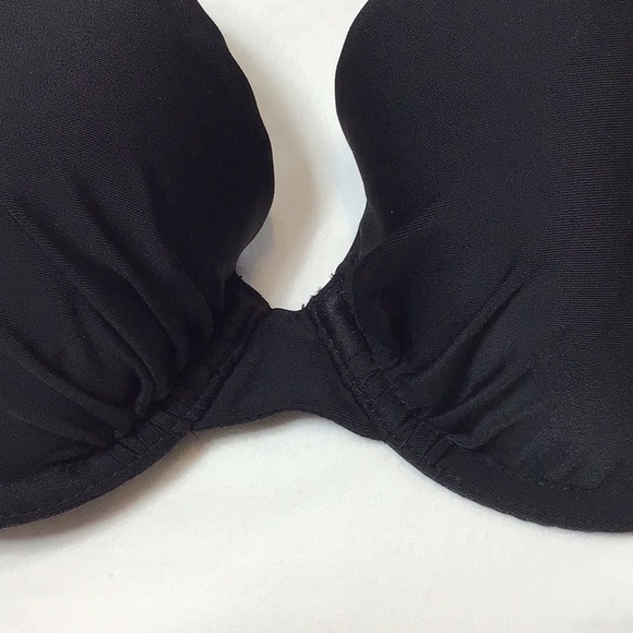 🏖️ Aerie Swim Classic Black Adjustable Bra Straps Bikini Top Sz. 32D - Picture 3 of 9